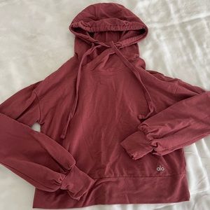 Alo Yoga raspberry hoodie pullover